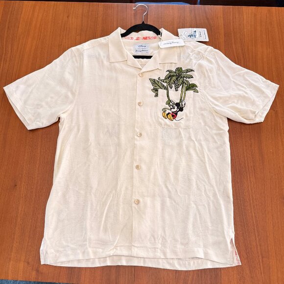 TOMMY BAHAMA MENS WALT DISNEY JUNGLE SAFARI HAWAIIAN MICKEY CAMP SHIRT M MEDIUM - Picture 1 of 2